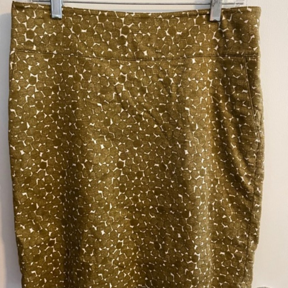 Merona Green Pattern Pencil Skirt Size 4